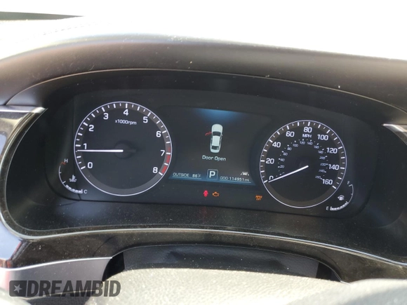 2014 Hyundai Equus Signature with VIN KMHGH4JHXEU085606, listed as a Copart auction lot 55570645 with 114,951 mi miles and Salvage title. Bid and sale history available at DreamBid. Image 9.