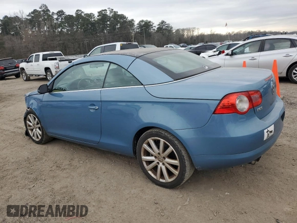 2007 Volkswagen Eos 2.0T with VIN WVWBA71F67V048150, listed as a Copart auction lot 47478245 with 123,640 mi miles and Salvage Title. Bid and sale history available at DreamBid. Image 2.