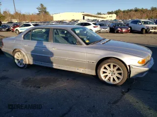 2000 BMW 7 Series 740iL with VIN WBAGH8346YDP07075, listed as a Copart auction lot 80297644 with 0 mi miles and Clean Title. Bid and sale history available at carsss.com. Image 4.