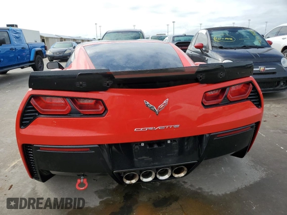 2017 Chevrolet Corvette Grand Sport 2LT with VIN 1G1YX2D77H5111816, listed as a Copart auction lot 74997504 with 19,891 mi miles and Non Repairable. Bid and sale history available at carsss.com. Image 6.