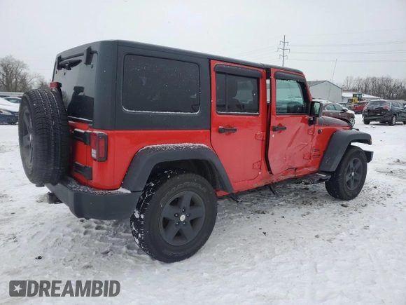 2018 Jeep Wrangler JK Unlimited Sport S with VIN 1C4BJWDGXJL827486, listed as a Copart auction lot 87605445 with 96,656 mi miles and Salvage Title. Bid and sale history available at carsss.com. Image 3.