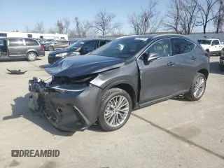 2025 Lexus NX with VIN 2T2GKCEZ8SC048481, listed as a Copart auction lot 47805105 with 0 mi miles and Salvage Title. Bid and sale history available at carsss.com. Image 1.