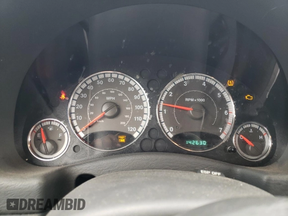 2007 Jeep Liberty Limited with VIN 1J4GL58K87W523258, listed as a Copart auction lot 71927254 with 142,630 mi miles and Salvage Title. Bid and sale history available at DreamBid. Image 9.
