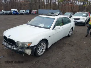 2002 BMW 7 Series 745Li with VIN WBAGN634X2DR04335, listed as a IAAI auction lot 41685692 with 144,239 mi miles and . Bid and sale history available at carsss.com. Image 2.
