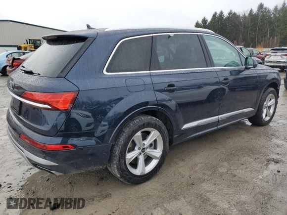 2025 Audi Q7 with VIN WA1AVBF74SD006539, listed as a Copart auction lot 86292464 with 8,563 mi miles and Salvage title. Bid and sale history available at DreamBid. Image 3.