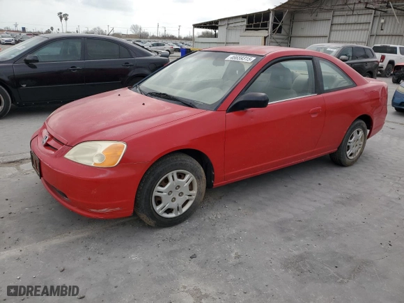 2002 Honda Civic LX with VIN 1HGEM21532L022237, listed as a Copart auction lot 46659315 with 0 mi miles and Clean Title. Bid and sale history available at carsss.com. Image 1.