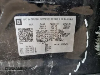 2019 Chevrolet Trax LT with VIN 3GNCJLSB9KL395657, listed as a Copart auction lot 51961325 with 64,783 mi miles and Salvage Title. Bid and sale history available at carsss.com. Image 13.