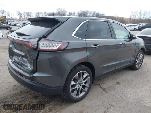 2015 Ford Edge Titanium with VIN 2FMPK4K81FBB77114, listed as a IAAI auction lot 41889975 with 106,282 mi miles. Bid and sale history available at carsss.com. Image 4.