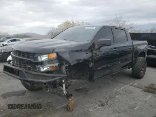 2019 Chevrolet Silverado 1500 Custom Trail Boss with VIN 3GCPYCEF6KG117800, listed as a Copart auction lot 48222495 with 72,401 mi miles and Salvage Title. Bid and sale history available at carsss.com. Image 1.