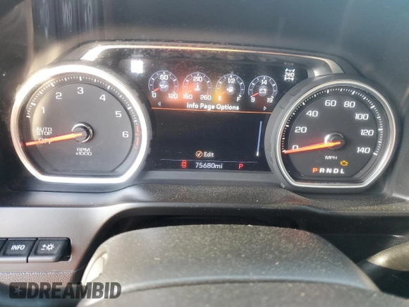 2020 Chevrolet Silverado 1500 LTZ with VIN 1GCUYGEL3LZ129484, listed as a Copart auction lot 49010975 with 75,680 mi miles and Clean Title. Bid and sale history available at DreamBid. Image 9.