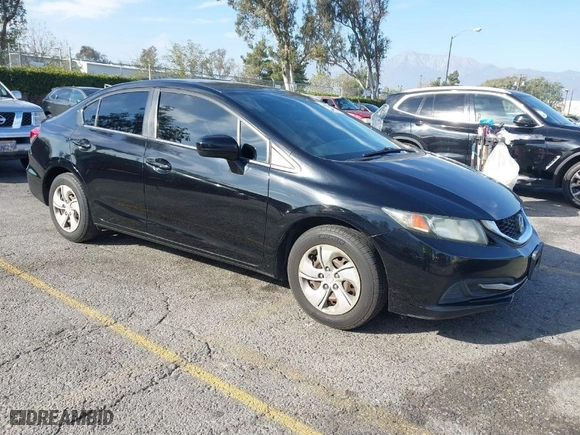 2015 Honda Civic Sedan LX with VIN 2HGFB2F55FH517240, listed as a IAAI auction lot 41053370 with 196,362 mi miles. Bid and sale history available at carsss.com. Image 1.