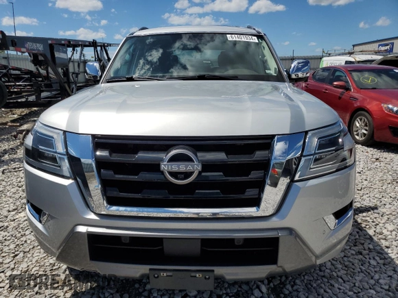 2021 Nissan Armada Platinum with VIN JN8AY2DB5M9791328, listed as a Copart auction lot 61401934 with 30,117 mi miles and Salvage Title. Bid and sale history available at carsss.com. Image 5.