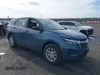 2024 Chevrolet Equinox LS with VIN 3GNAXHEG3RL308209, listed as a IAAI auction lot 41534772 with 5,107 mi miles and . Bid and sale history available at DreamBid. Image 1.