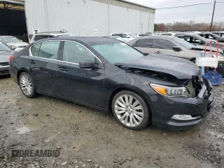2015 Acura RLX Tech Pkg with VIN JH4KC1F50FC000420, listed as a Copart auction lot 81110914 with 91,359 mi miles and Salvage Title. Bid and sale history available at carsss.com. Image 4.