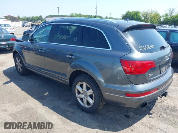 2015 Audi Q7 Premium Plus with VIN WA1LGAFEXFD026148, listed as a IAAI auction lot 42558640 with Not provided miles and . Bid and sale history available at DreamBid. Image 3.
