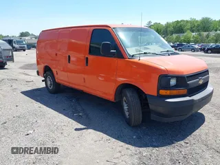 2017 Chevrolet Express Cargo Van with VIN 1GCWGAFF8H1329753, listed as a IAAI auction lot 42126110 with 187,569 mi miles. Bid and sale history available at carsss.com. Image 1.