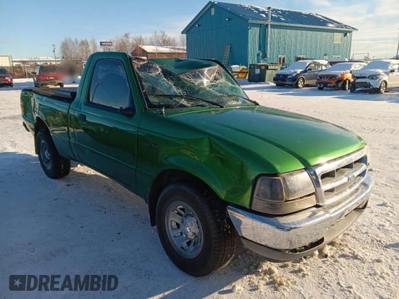 1999 Ford Ranger XL with VIN 1FTYR10C6XUA21866, listed as a Copart auction lot 47323715 with 191,074 mi miles and Salvage Title. Bid and sale history available at carsss.com. Image 4.