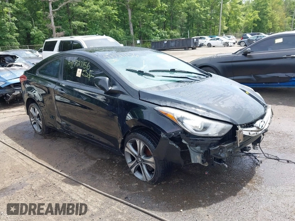 2014 Hyundai Elantra z VIN KMHDH6AH1EU024689, wystawiony jako IAAI lot #41721156 z przebiegiem Nie podano mil oraz . Historia ofert i sprzedaży dostępna na DreamBid. Obrazek 1.