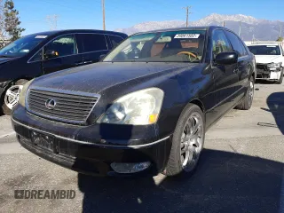 2002 Lexus LS 430 z VIN JTHBN30F620055537, wystawiony jako Copart lot #34061502 z przebiegiem 180 096 mil mil oraz Nie do naprawy • Non repairable. Historia ofert i sprzedaży dostępna na DreamBid. Obrazek 2.