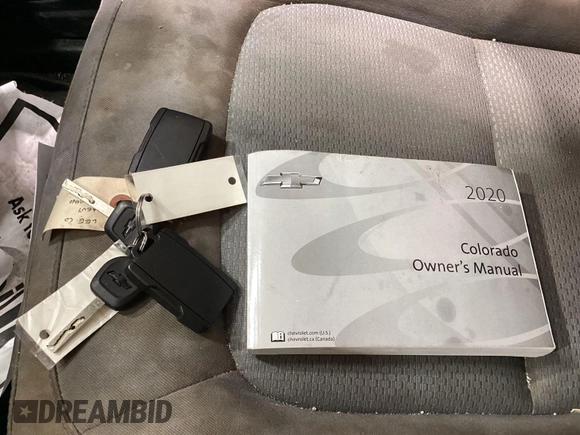 2020 Chevrolet Colorado 2WD Work Truck with VIN 1GCGSBEN4L1132699, listed as a IAAI auction lot 42143385 with 147,917 mi miles and . Bid and sale history available at DreamBid. Image 1.