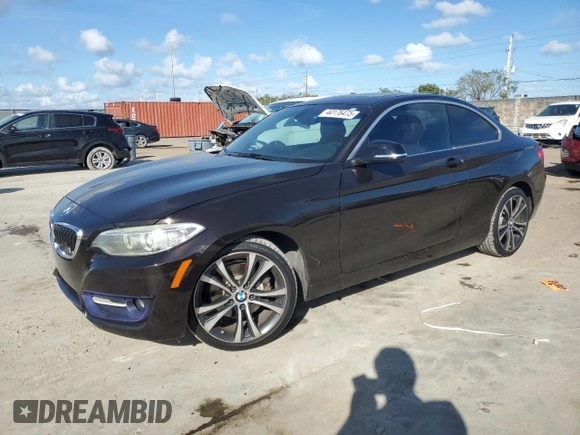 2015 BMW 2 Series 228i xDrive with VIN WBA1F7C51FVX95782, listed as a Copart auction lot 44176475 with 67,809 mi miles and Salvage Title. Bid and sale history available at carsss.com. Image 1.