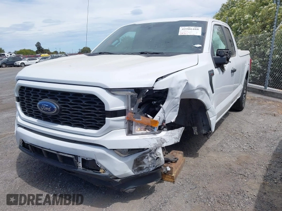 2021 Ford F-150 XL with VIN 1FTEX1CP7MFA52910, listed as a IAAI auction lot 42506488 with 99,607 mi miles and . Bid and sale history available at DreamBid. Image 2.