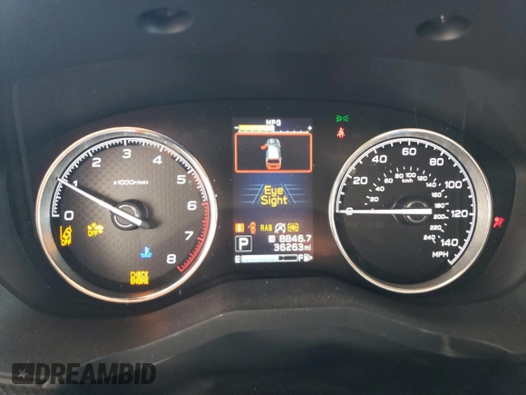 2019 Subaru Forester Touring with VIN JF2SKAWCXKH487319, listed as a Copart auction lot 60920845 with 36,263 mi miles and Salvage title. Bid and sale history available at DreamBid. Image 9.