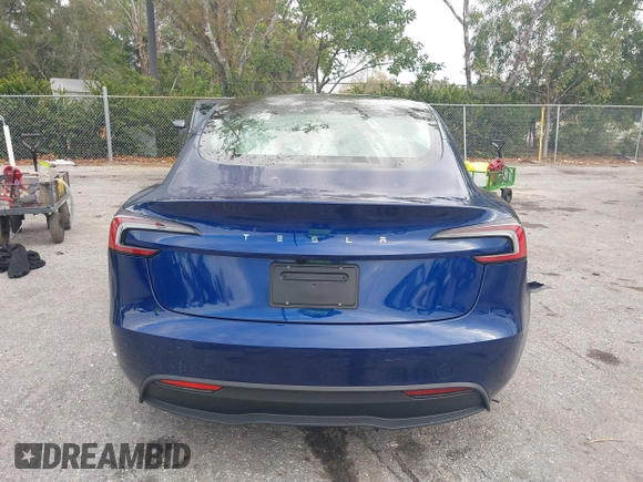 2025 Tesla Model 3 Long Range with VIN 5YJ3E1EA2SF919461, listed as a IAAI auction lot 41672494 with 777 mi miles and . Bid and sale history available at DreamBid. Image 16.
