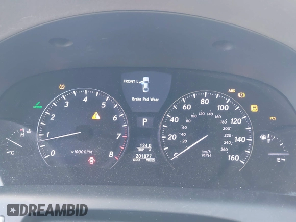 2011 Lexus LS 460 L with VIN JTHGL5EF1B5041922, listed as a IAAI auction lot 41882811 with 201,877 mi miles and . Bid and sale history available at DreamBid. Image 7.