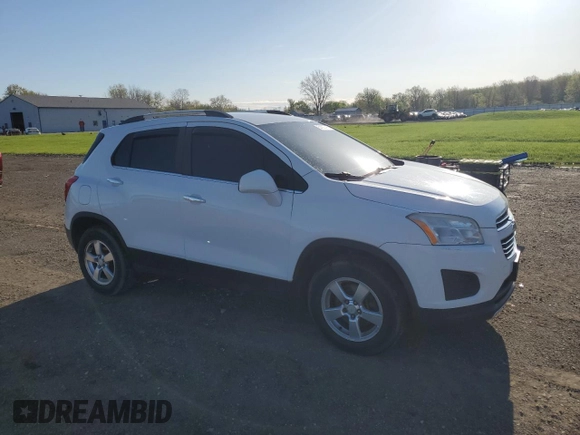 2016 Chevrolet Trax LT with VIN 3GNCJPSB6GL118091, listed as a Copart auction lot 54823435 with 114,762 mi miles and Salvage Title. Bid and sale history available at DreamBid. Image 4.