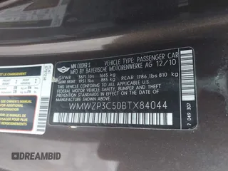 2011 MINI Convertible S with VIN WMWZP3C50BTX84044, listed as a IAAI auction lot 42669717 with Not provided miles and . Bid and sale history available at DreamBid. Image 9.