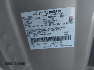 2009 Ford F-150 STX с VIN 1FTRX14899FA35204, выставлен на аукционе IAAI как лот 41757783 с пробегом 229 262 миль миль и . История ставок и продаж доступна на DreamBid. Изображение 9.