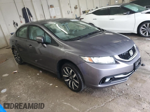 2015 Honda Civic Sedan EX-L with VIN 19XFB2F96FE077350, listed as a Copart auction lot 52552785 with 135,917 mi miles and Salvage Title. Bid and sale history available at carsss.com. Image 4.