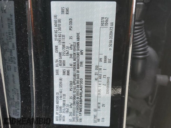 2024 Ford Bronco Outer Banks z VIN 1FMEE8BP6RLA07333, wystawiony jako Copart lot #50862875 z przebiegiem 11 348 mil mil oraz Szkoda całkowita • Salvage title. Historia ofert i sprzedaży dostępna na DreamBid. Obrazek 15.