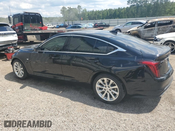 2020 Cadillac CT5 Luxury z VIN 1G6DM5RK9L0155385, wystawiony jako Copart lot #59046734 z przebiegiem 53 583 mil mil oraz Szkody całkowita. Historia ofert i sprzedaży dostępna na DreamBid. Obrazek 2.