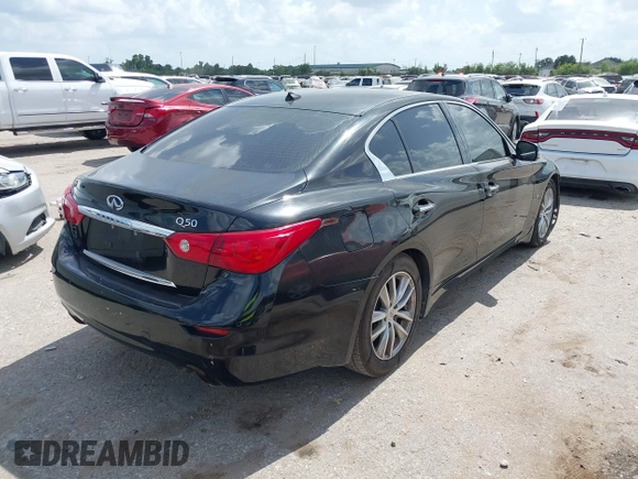 2014 Infiniti Q50 Premium z VIN JN1BV7AP2EM673289, wystawiony jako IAAI lot #42552398 z przebiegiem 172 770 mil mil oraz . Historia ofert i sprzedaży dostępna na DreamBid. Obrazek 4.