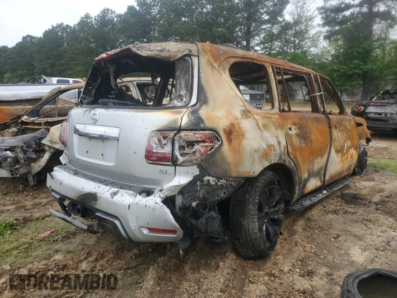 2019 Nissan Armada SL with VIN JN8AY2ND6K9089015, listed as a Copart auction lot 51477085 with 0 mi miles and Salvage Title. Bid and sale history available at carsss.com. Image 3.
