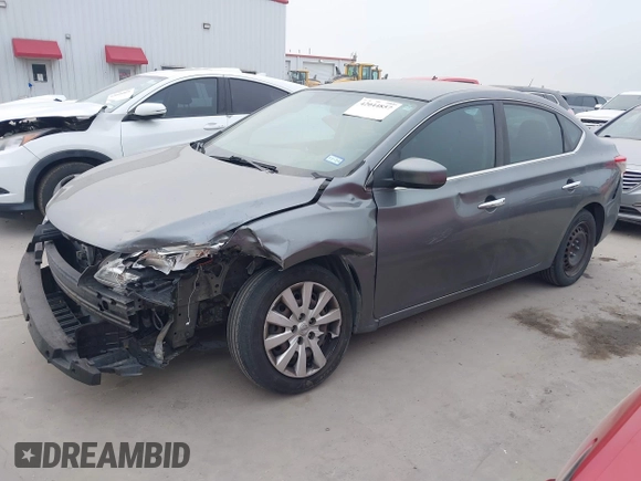 2015 Nissan Sentra S with VIN 3N1AB7AP1FY345428, listed as a IAAI auction lot 42044857 with 113,046 mi miles. Bid and sale history available at carsss.com. Image 18.