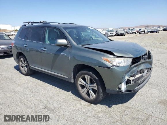 2013 Toyota Highlander Limited with VIN 5TDDK3EH3DS263100, listed as a Copart auction lot 64396525 with 100,076 mi miles and Salvage title. Bid and sale history available at DreamBid. Image 4.