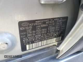 2006 Hyundai Santa Fe GLS with VIN KM8SC13EX6U095404, listed as a Copart auction lot 85170014 with 147,133 mi miles and Salvage Title. Bid and sale history available at carsss.com. Image 13.