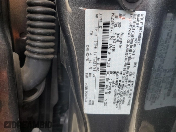 2017 Ford Focus SE with VIN 1FADP3F23HL346695, listed as a Copart auction lot 81313874 with 89,577 mi miles and Salvage title. Bid and sale history available at DreamBid. Image 12.