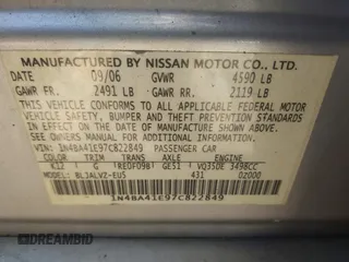 2007 Nissan Maxima 3.5 SE with VIN 1N4BA41E97C822849, listed as a IAAI auction lot 40223945 with 99,999 mi miles. Bid and sale history available at carsss.com. Image 9.
