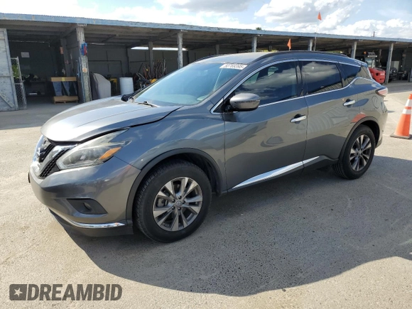 2018 Nissan Murano S with VIN 5N1AZ2MG8JN134672, listed as a Copart auction lot 50769395 with 104,217 mi miles and Salvage Title. Bid and sale history available at DreamBid. Image 1.