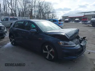 2018 Volkswagen Golf GTI S with VIN 3VW447AU3JM296322, listed as a IAAI auction lot 41608053 with 93,761 mi miles. Bid and sale history available at carsss.com. Image 1.