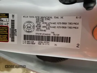 2015 Toyota Tundra Platinum z VIN 5TFAY5F1XFX442410, wystawiony jako Copart lot #44332795 z przebiegiem 134 050 mil mil oraz Szkoda całkowita • Salvage title. Historia ofert i sprzedaży dostępna na DreamBid. Obrazek 13.
