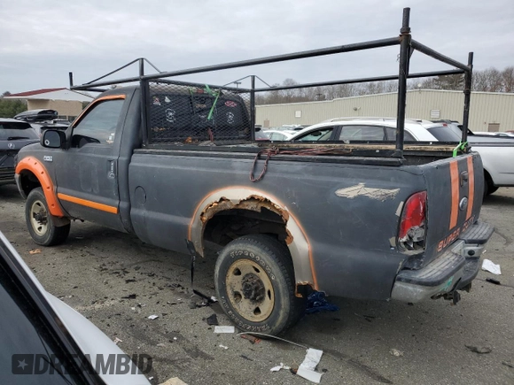 2002 Ford F-250 XL with VIN 1FTNF21L42EC09918, listed as a Copart auction lot 47365425 with 169,115 mi miles and Salvage title. Bid and sale history available at DreamBid. Image 2.