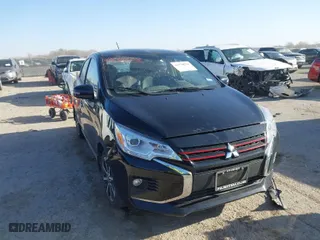 2024 Mitsubishi Mirage Black Edition with VIN ML32AWHJ1RH004954, listed as a IAAI auction lot 41834228 with 13,720 mi miles. Bid and sale history available at carsss.com. Image 1.