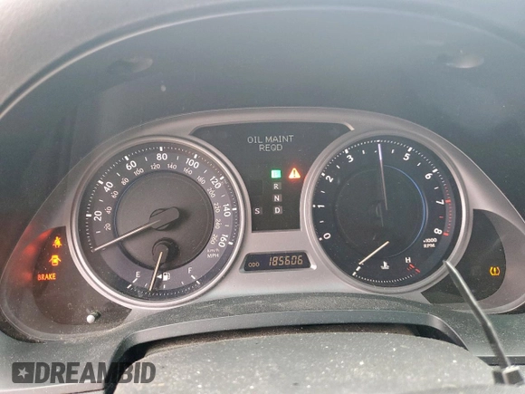 2007 Lexus IS 250 with VIN JTHCK262475009579, listed as a Copart auction lot 65631245 with 185,606 mi miles and Clean title. Bid and sale history available at DreamBid. Image 9.