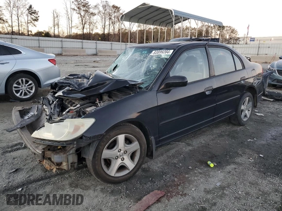 2004 Honda Civic EX with VIN 2HGES26764H527446, listed as a Copart auction lot 83899204 with Not Provided miles and Non Repairable. Bid and sale history available at DreamBid. Image 1.