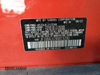 2022 Subaru WRX Limited with VIN JF1VBAL61N9013290, listed as a Copart auction lot 44440495 with 36,921 mi miles and Salvage Title. Bid and sale history available at carsss.com. Image 15.